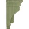 Ekena Millwork 5 1/2"W x 5 1/2"D x 10"H Raised Fluting Wood Vintage Decor Corbel, Restoration Green CORWD05X05X10RAGR - alternate 2